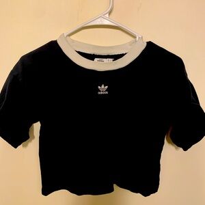 Adidas crop top. Black and white.